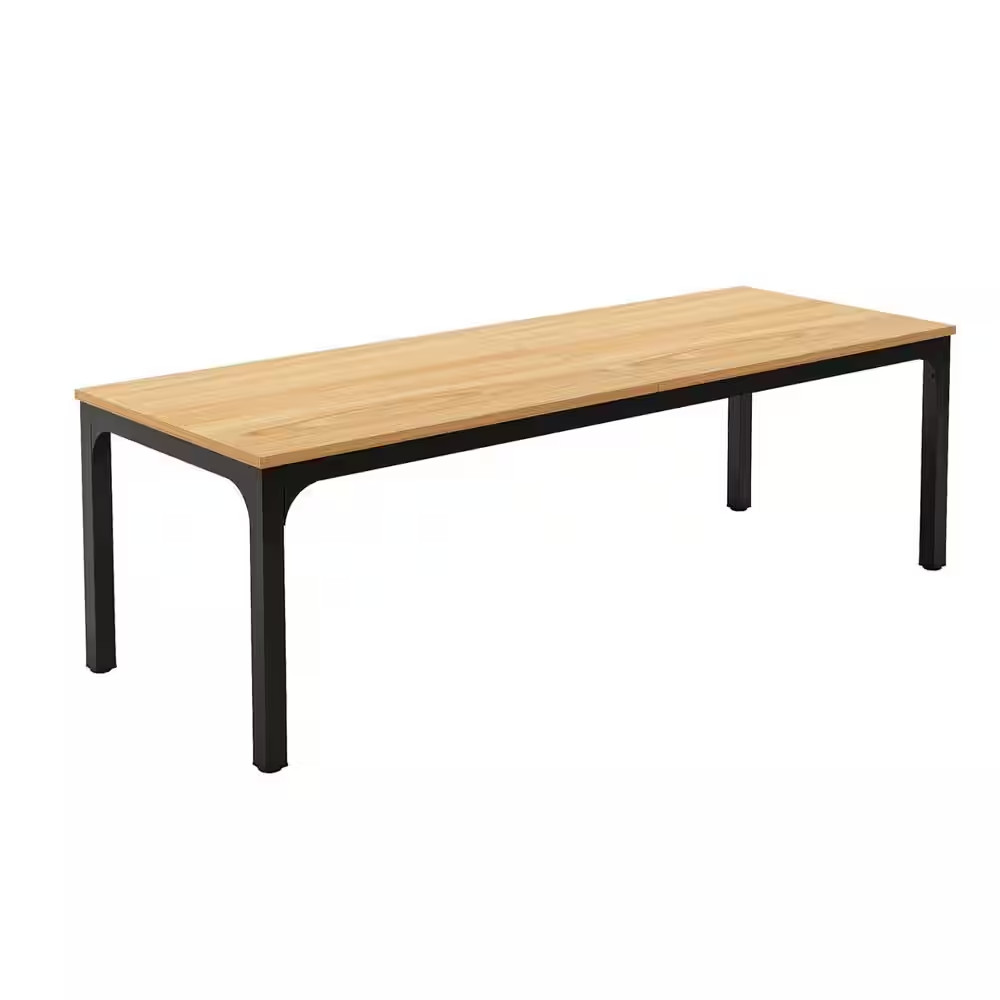 Moroni 78.7In. Rectangle Light Brown Wood Conference Table Desk Large Meeting Se