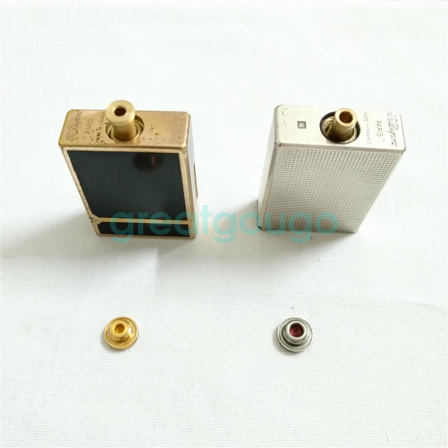 Dual Gas Refill Adapters for ST Dupont lighter Line 1/2 Gold/Yellow Cap.
