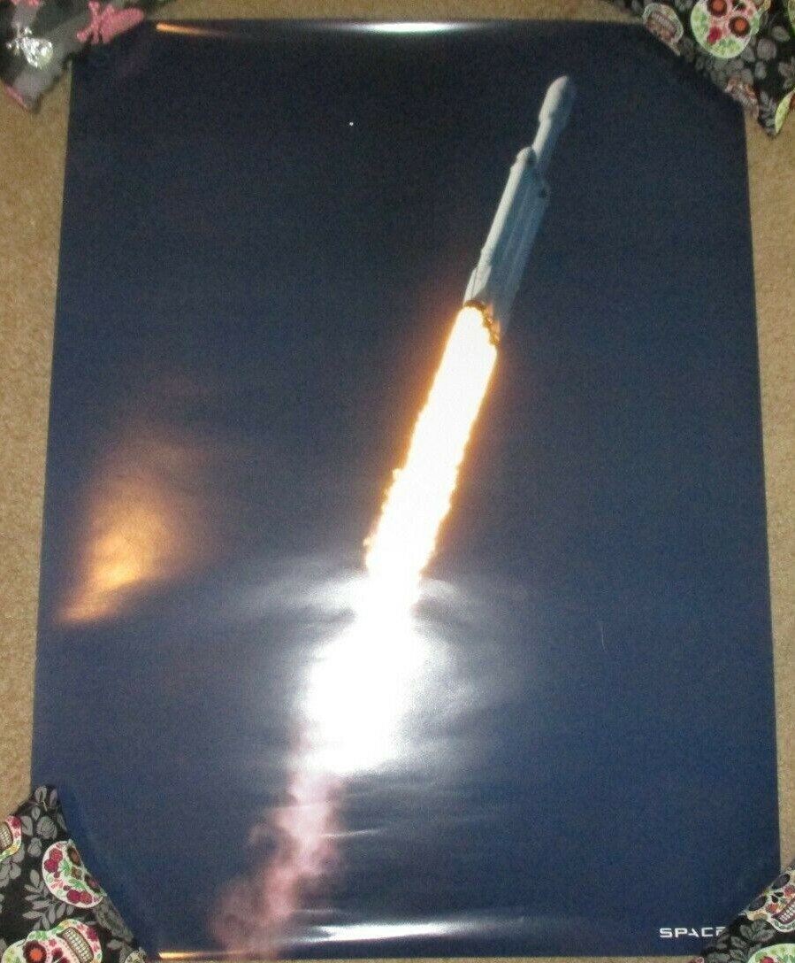 SPACEX Official 18X24" POSTER Falcon Heavy space x launch rocket 1