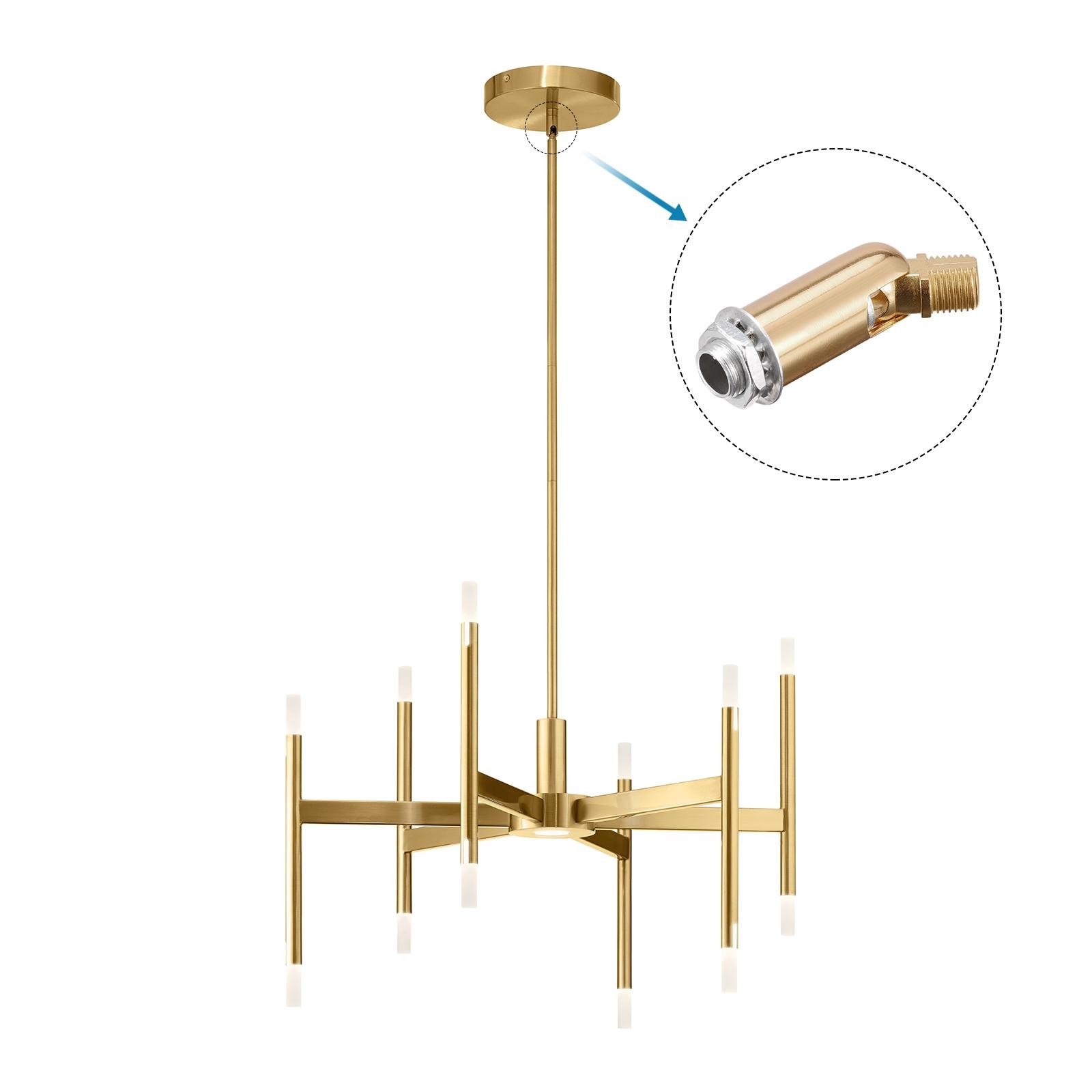 Sloped Ceiling Adapter 180 Degree Swivel M10 Thread Gold 2PCS