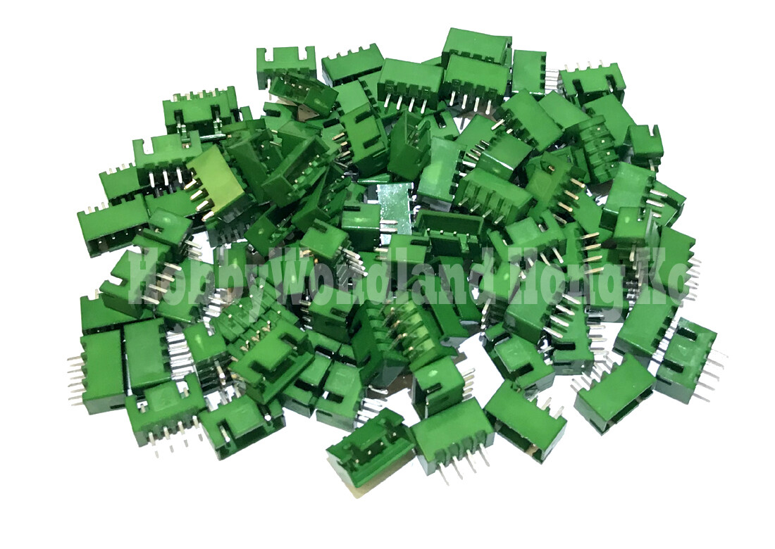 4Pin JST-XH 2.5mm Male Straight Connector Header DIY PCB Board Green Color 50pcs