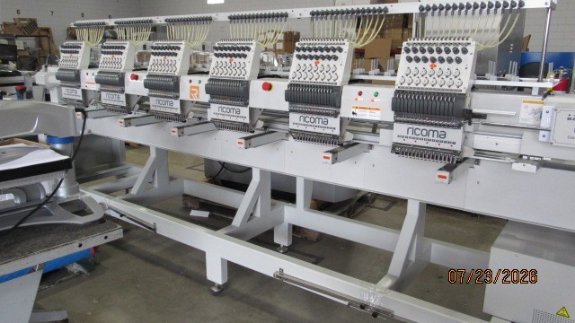 Ricoma 15 Needle Six Head Embroidery System  with Accessories
