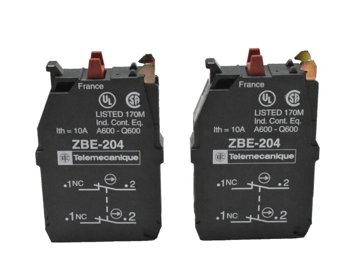 [Lot of 2] Telemecanique ZBE-204 Contact Block NEW + FAST SHIPPING
