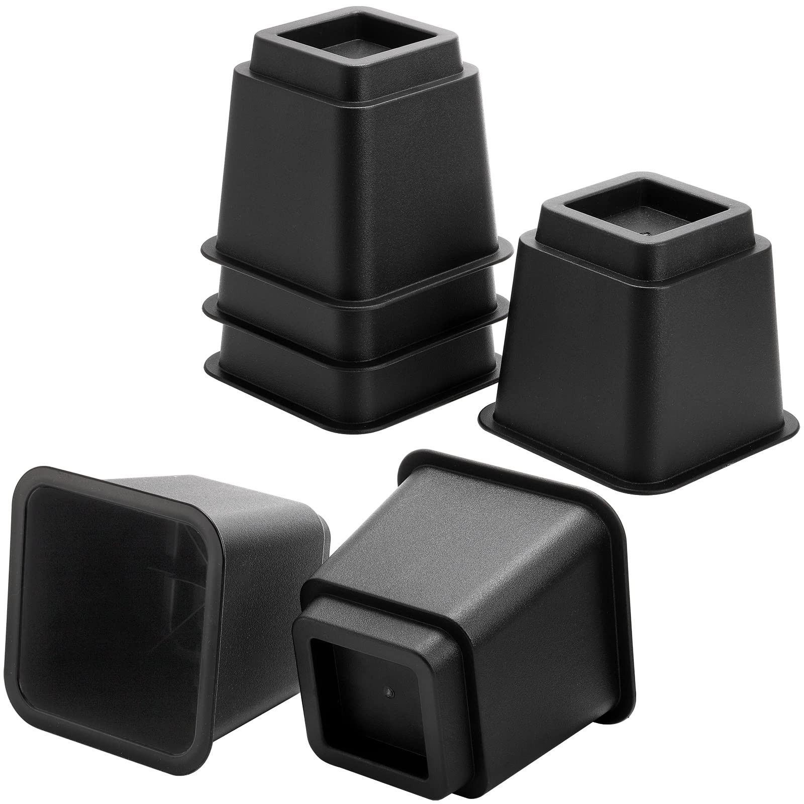 Okllen 6 Pack Bed Furniture Risers, 5 Inch Heavy Duty Couch Lifts with Black