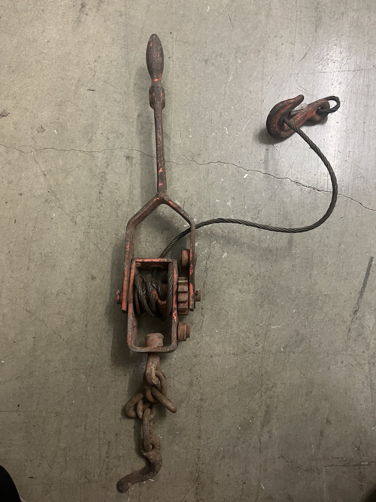 Vintage Forged Japan Hand Winch