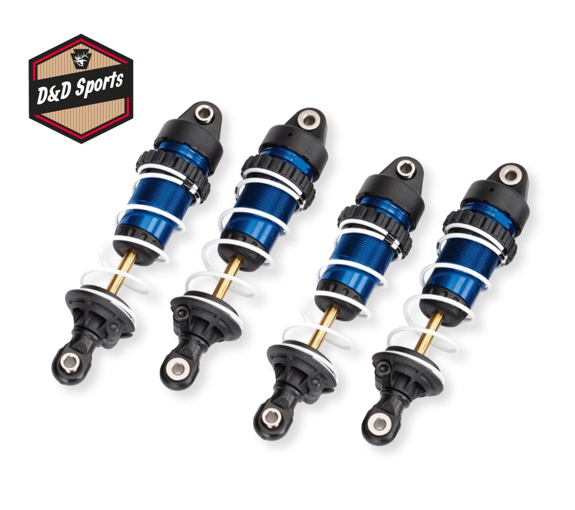 Traxxas 10765-BLUE - Shocks, GTR Long, Blue Anodized, w/ Springs (Mini MAXX) TPA