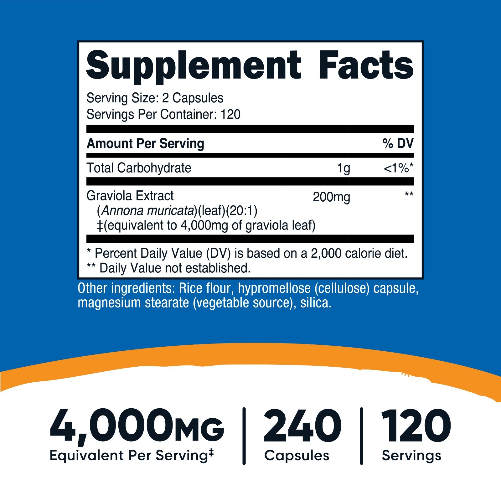 Nutricost Graviola Extract (4,000mg Equivalent) 240 Capsules - Soursop