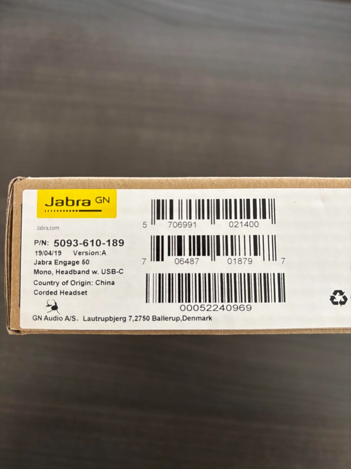 Jabra Engage 50 Wired Headset Mono USB-C NEW
