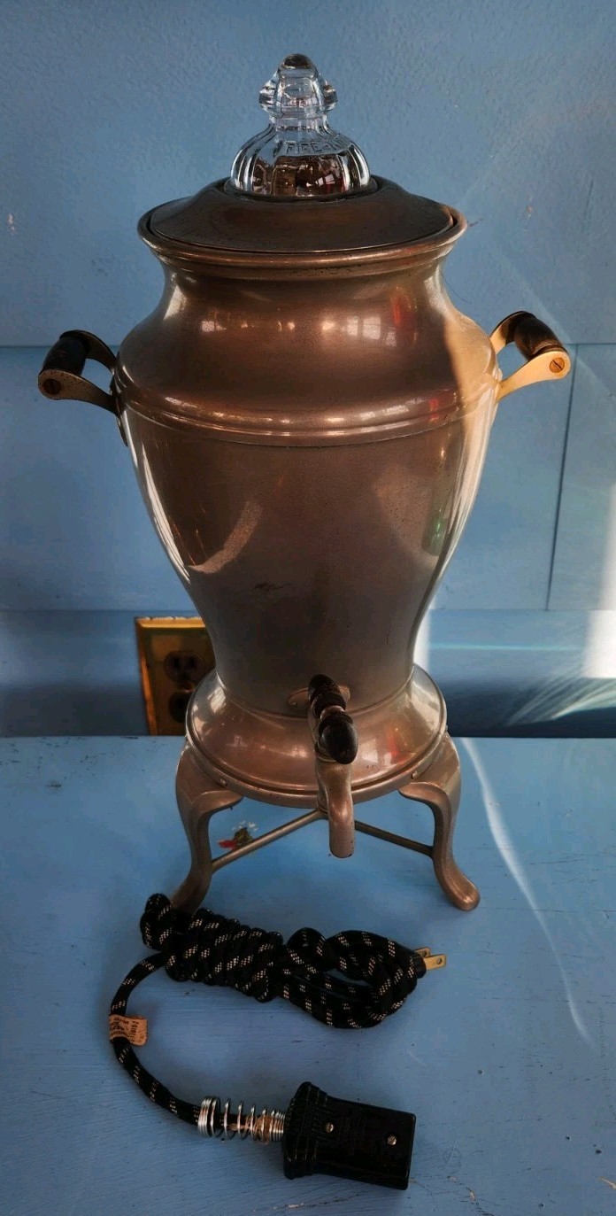 Antique Landers Frary Clark Universal Coffee Pot Percolator Works 16" Model 9179