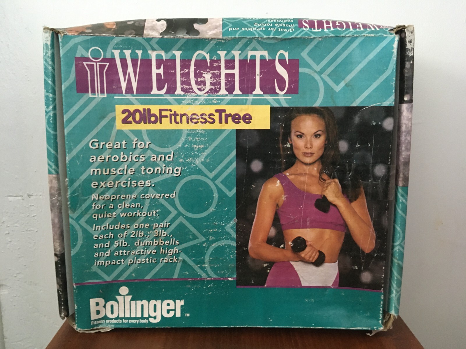 VINTAGE BOLLINGER 20 LB TOTAL WEIGHT FITNESS TREE 2 3 5 NEOPRENE LOT RACK