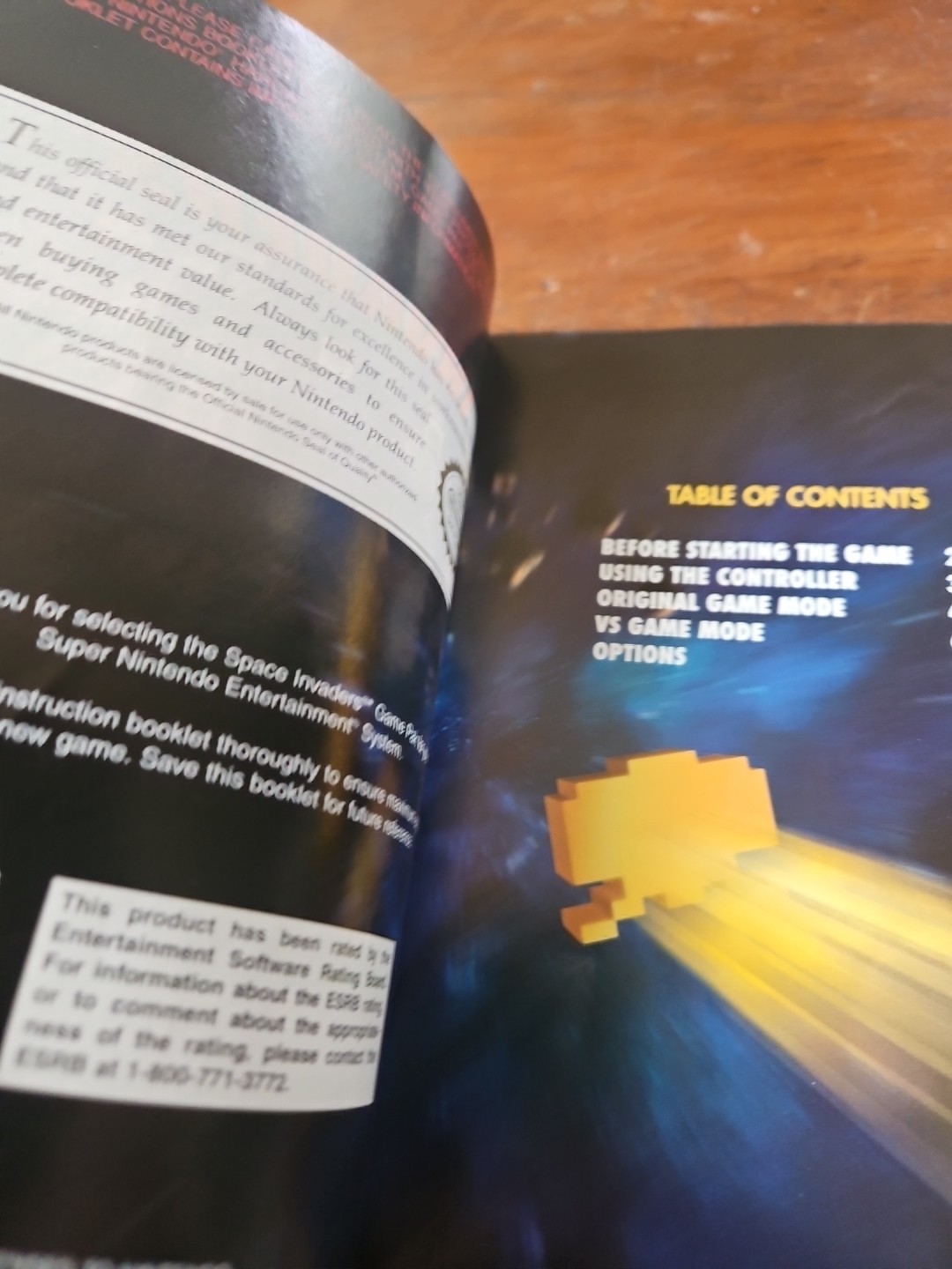 Space Invaders Manual Booklet ONLY Super Nintendo SNES