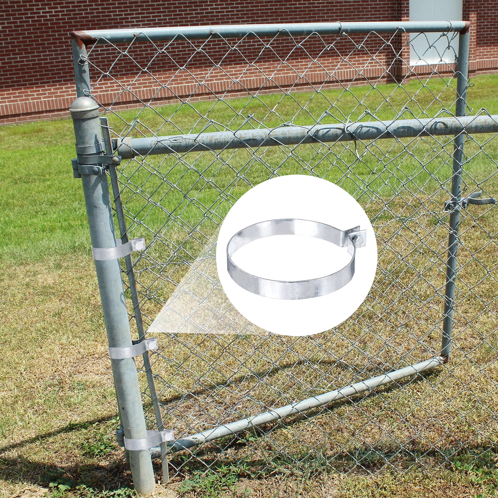 4Pcs Galvanized Chain Fence Ties 5-15/32"