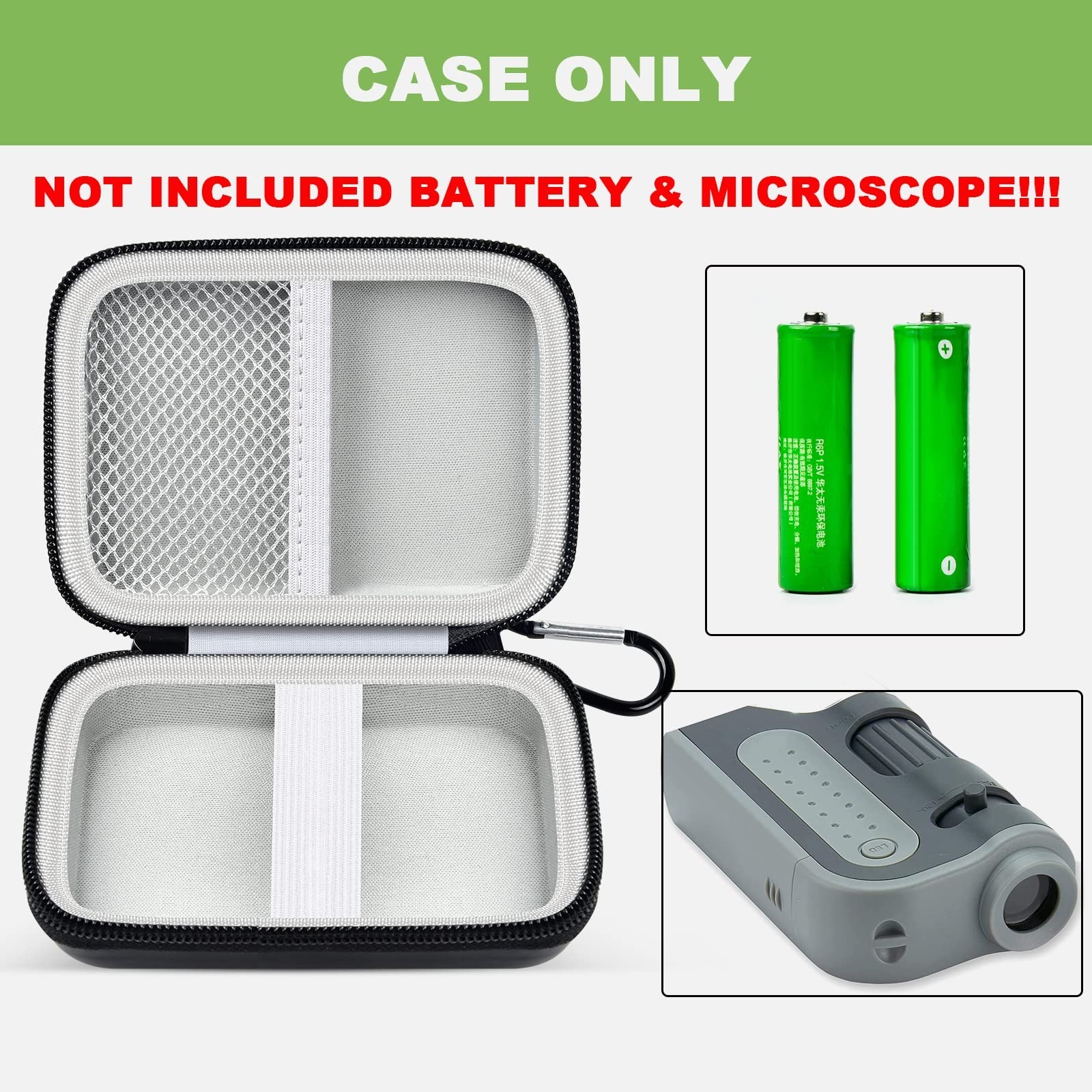Microscope Case for Carson MicroBrite Plus 60x-120x LED Lighted Pocket Micros...