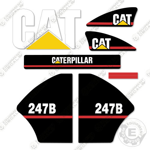 Fits Caterpillar 247B Decal Kit Skid Steer - 7 YEAR OUTDOOR 3M VINYL!