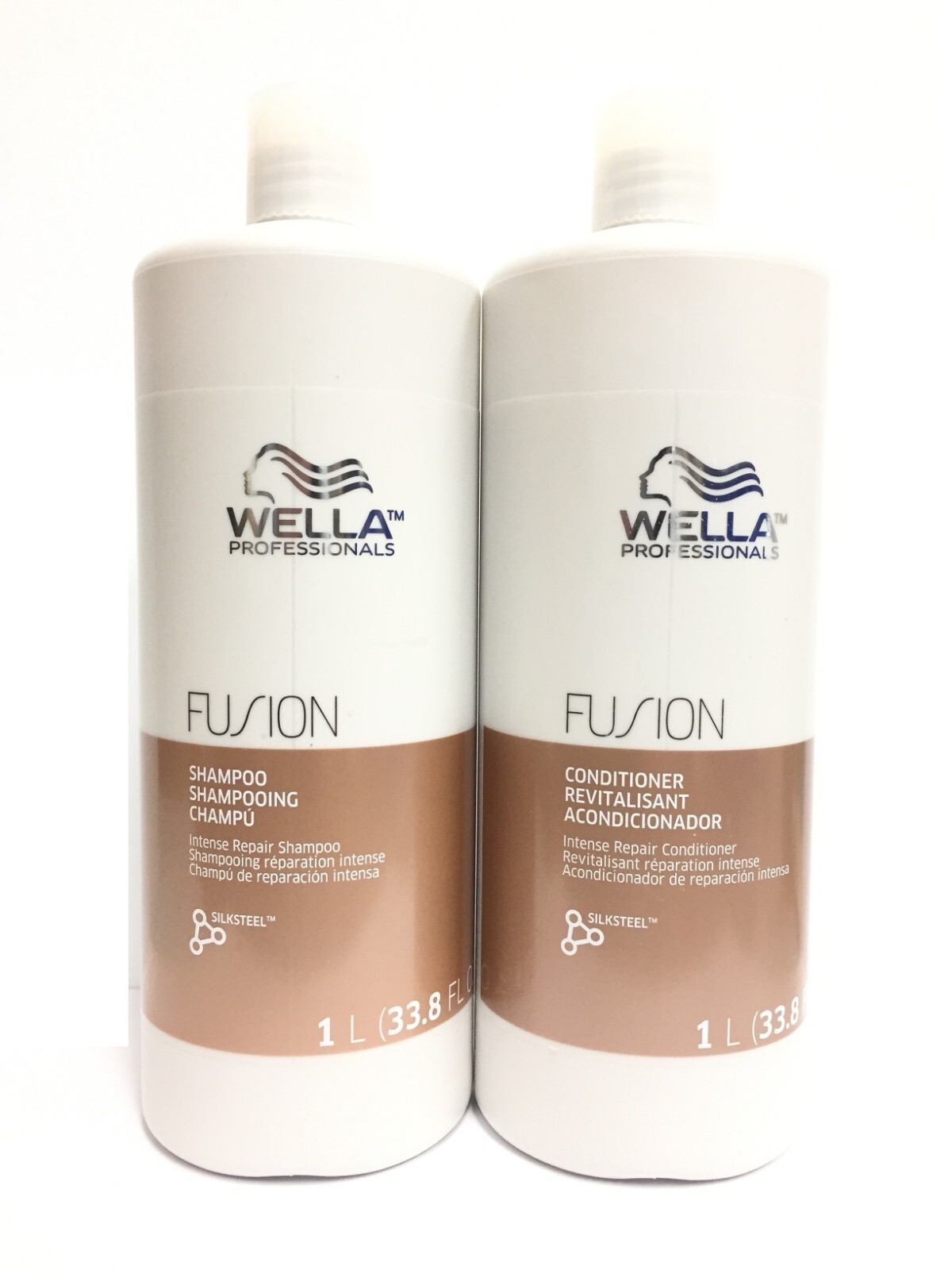 (2 PACK) Wella Fusion Intense Repair Shampoo and Conditioner Duo, 33.8 oz