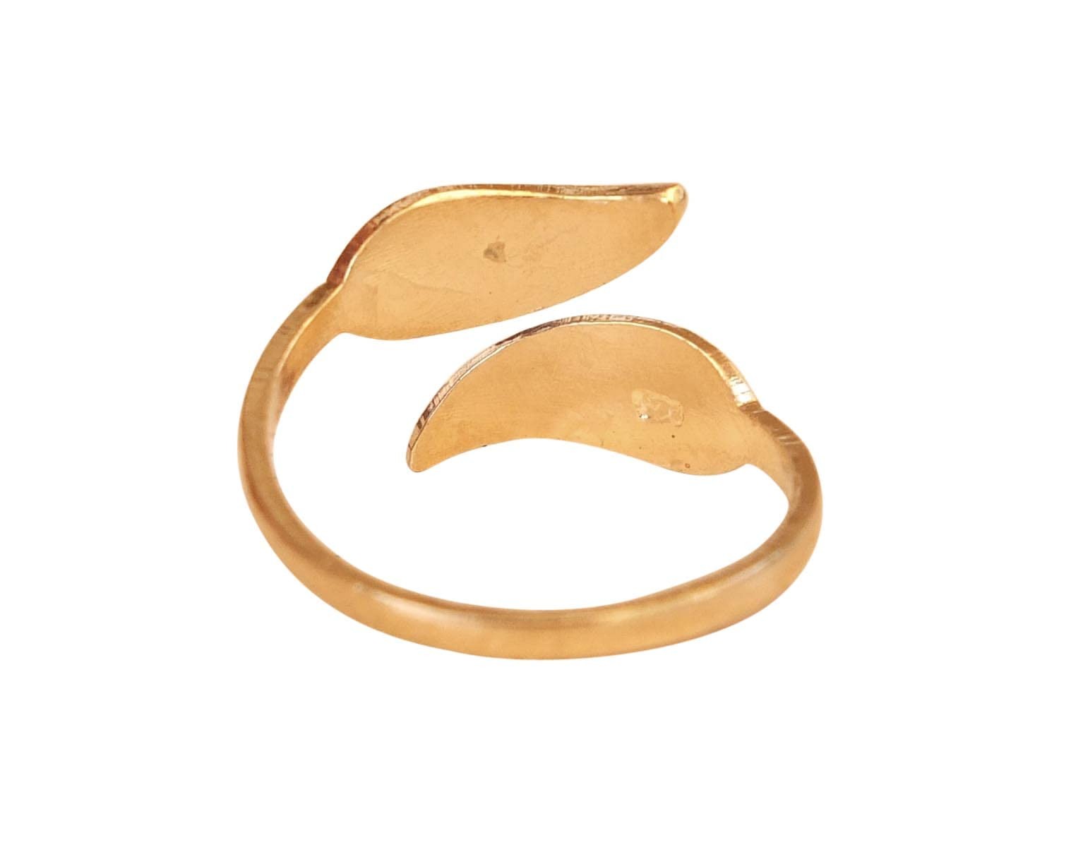 Handmade Gold Leaf Wrap Adjustable Toe Ring, Yellow Gold Plated over Sterling...