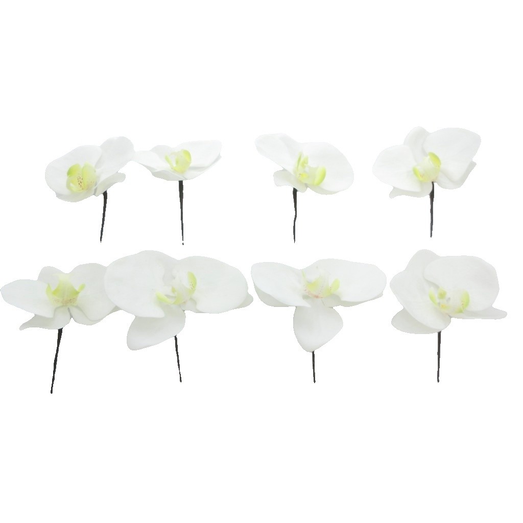 Musee Le Musee White Flower Motif Hair Accessories 8pcs 8x10cm Used A