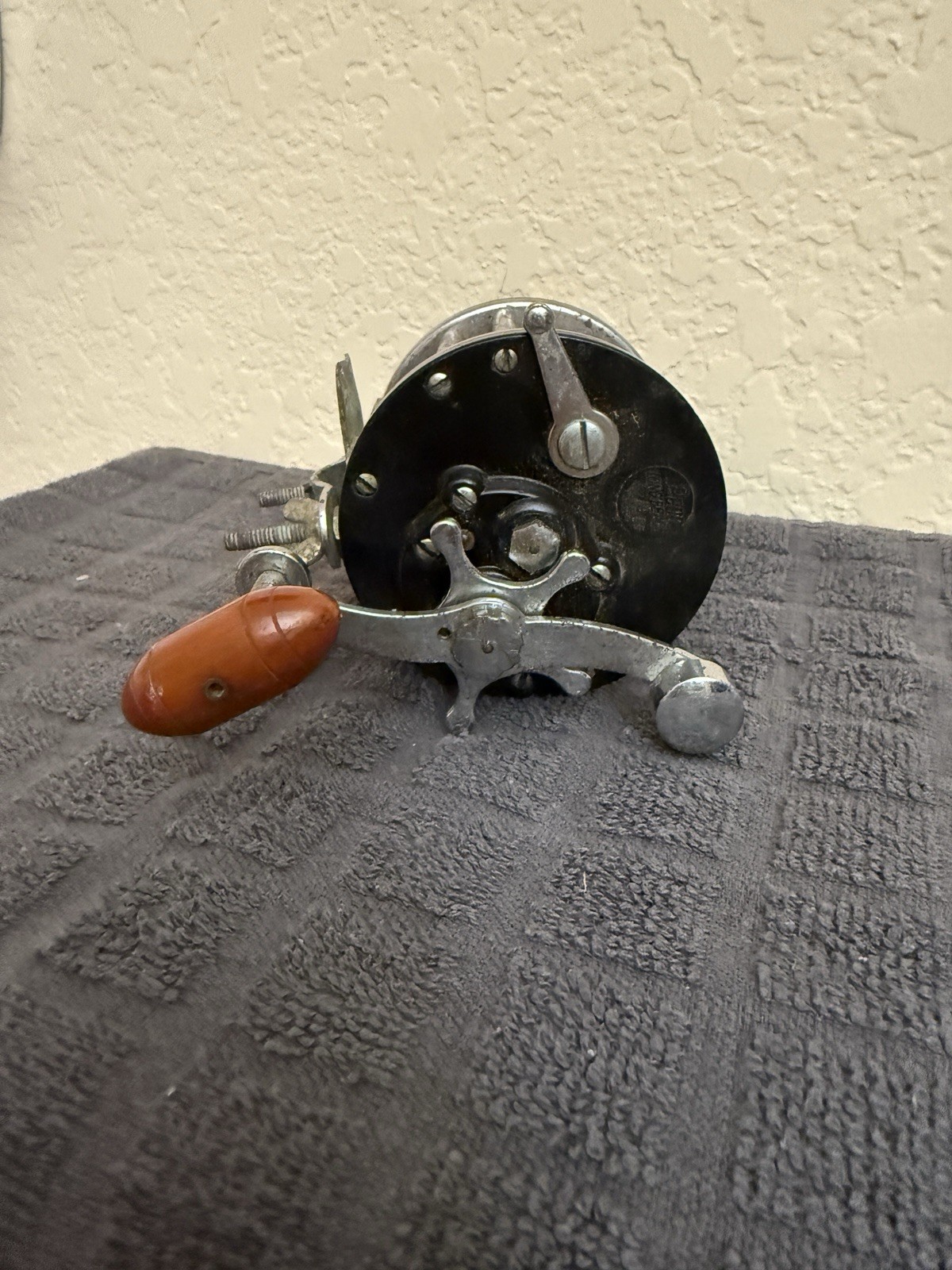 Penn 65 Long Beach Vintage Saltwater Fishing Reel USA Made Black-Very Nice