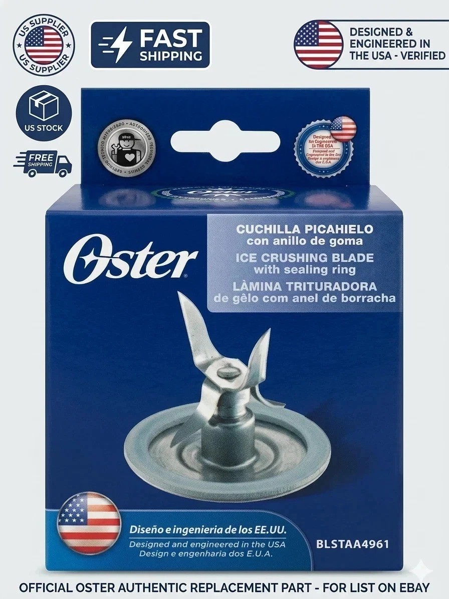 Genuine Oster 4961 Blender Stainless Steel Blade With Gasket Sealing Ring NEW