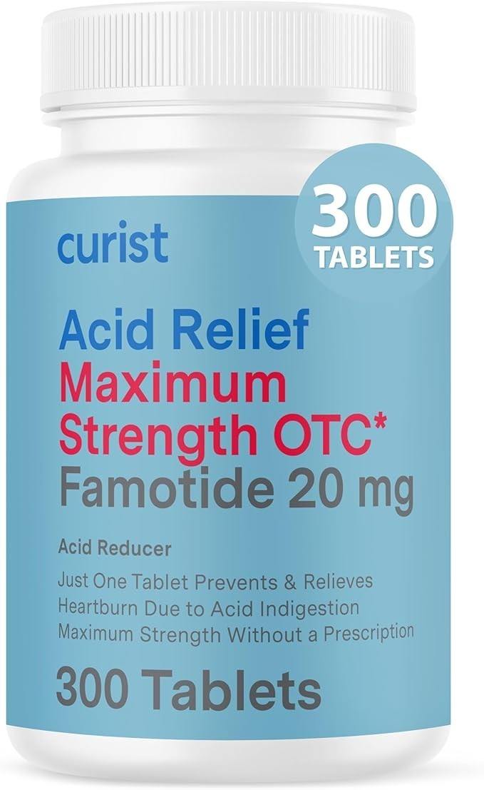 Famotidine 20Mg Bulk Pack (300 Count Tablets) Acid Reflux Medicine for Heartburn