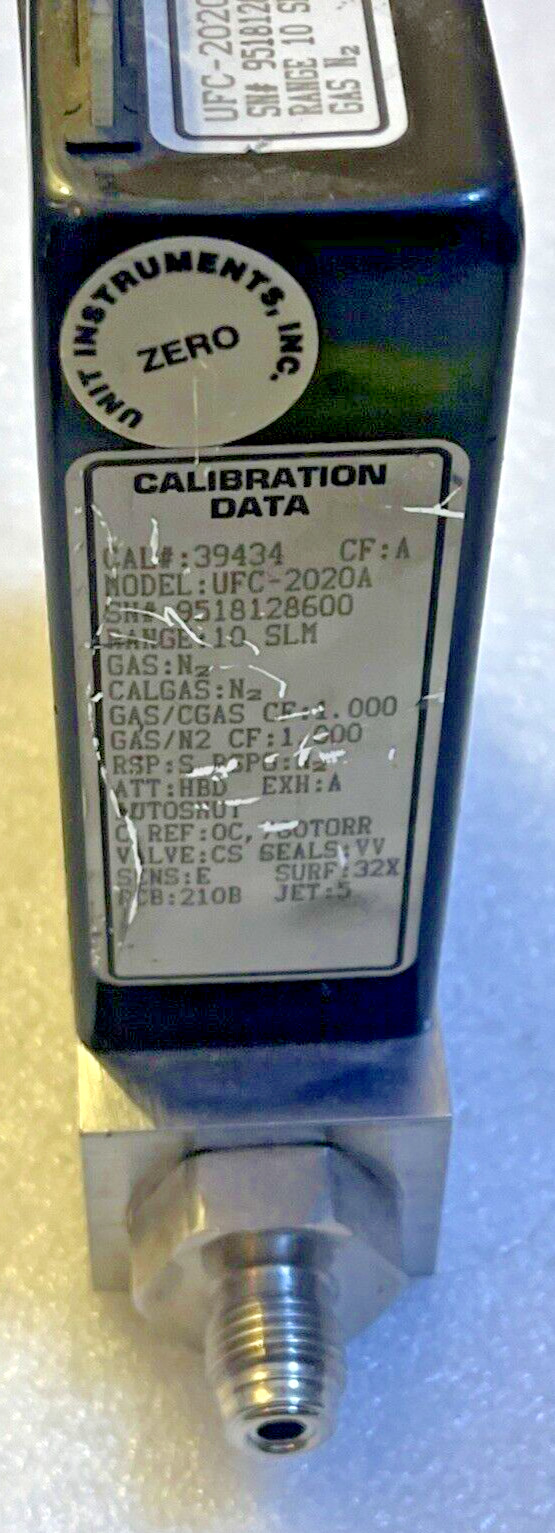 Unit INSTRUMENTS UFC-2020A Mass Flow Controller, N2, 10 SLM 39434 500 PSI MAX