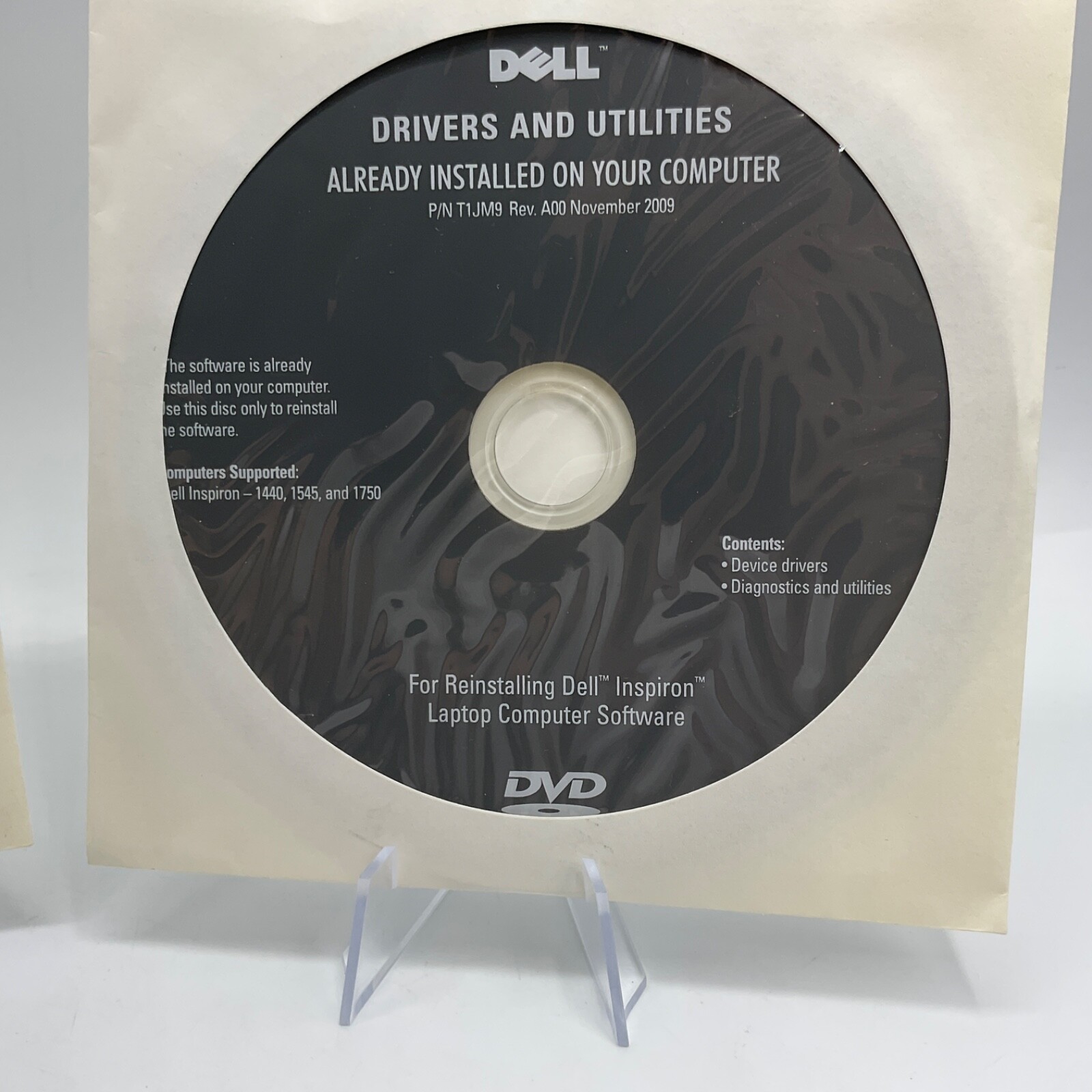 Dell Software Lot of 2 Application Drivers Utilities 2009 Reinstalling Discs NEW
