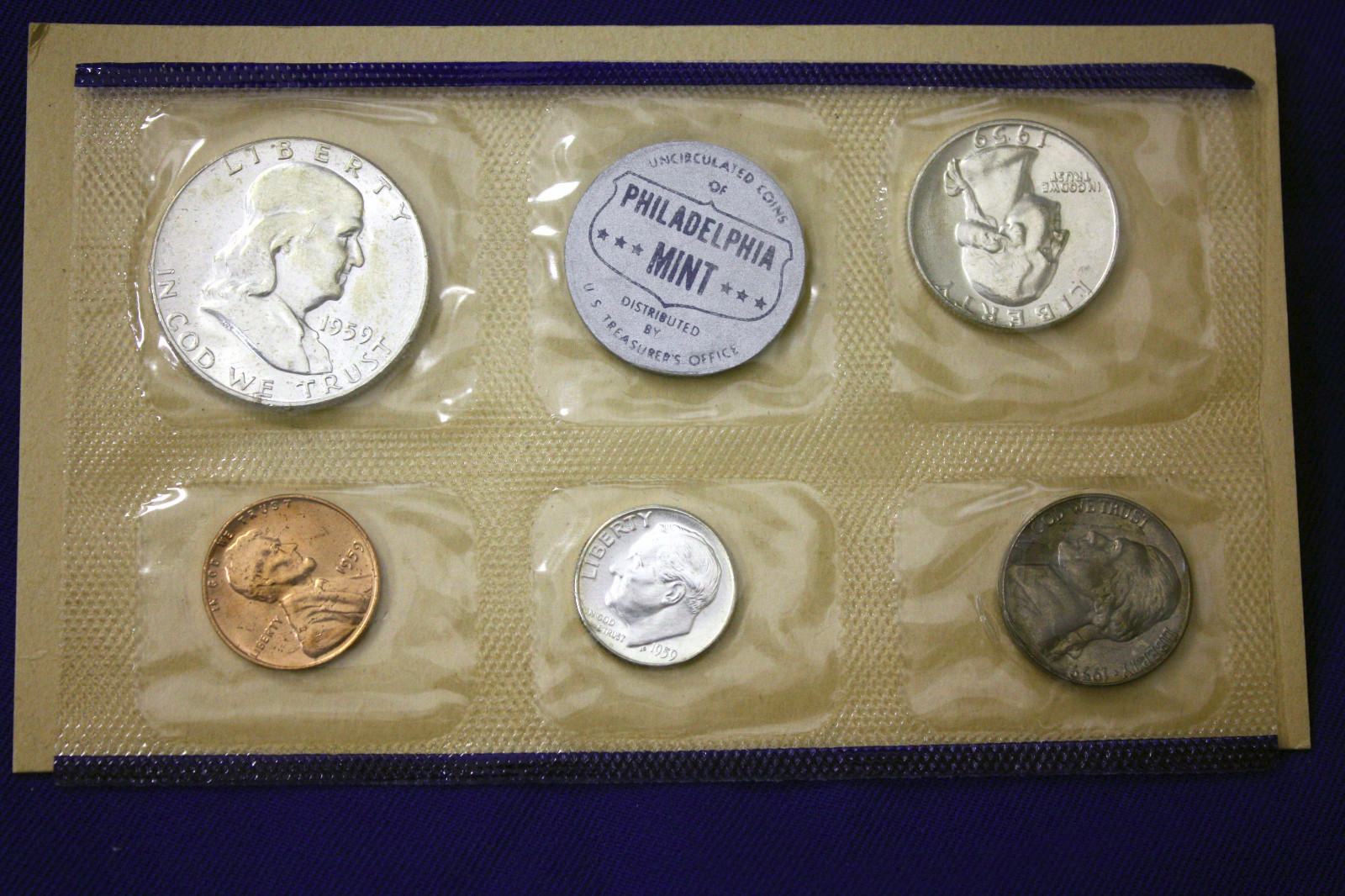 1959 Mint Set. Complete and original. 10 coins Both "P" & "D"