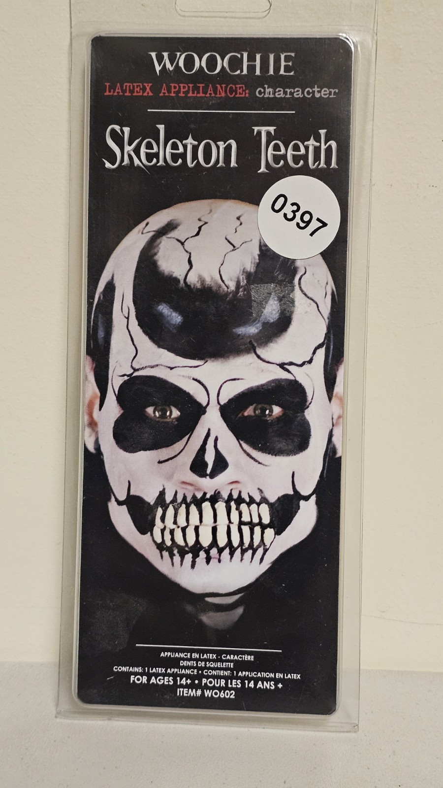 Woochie Special FX Latex Appliance -Skeleton Teeth-NIP -Halloween/Theatre   V930