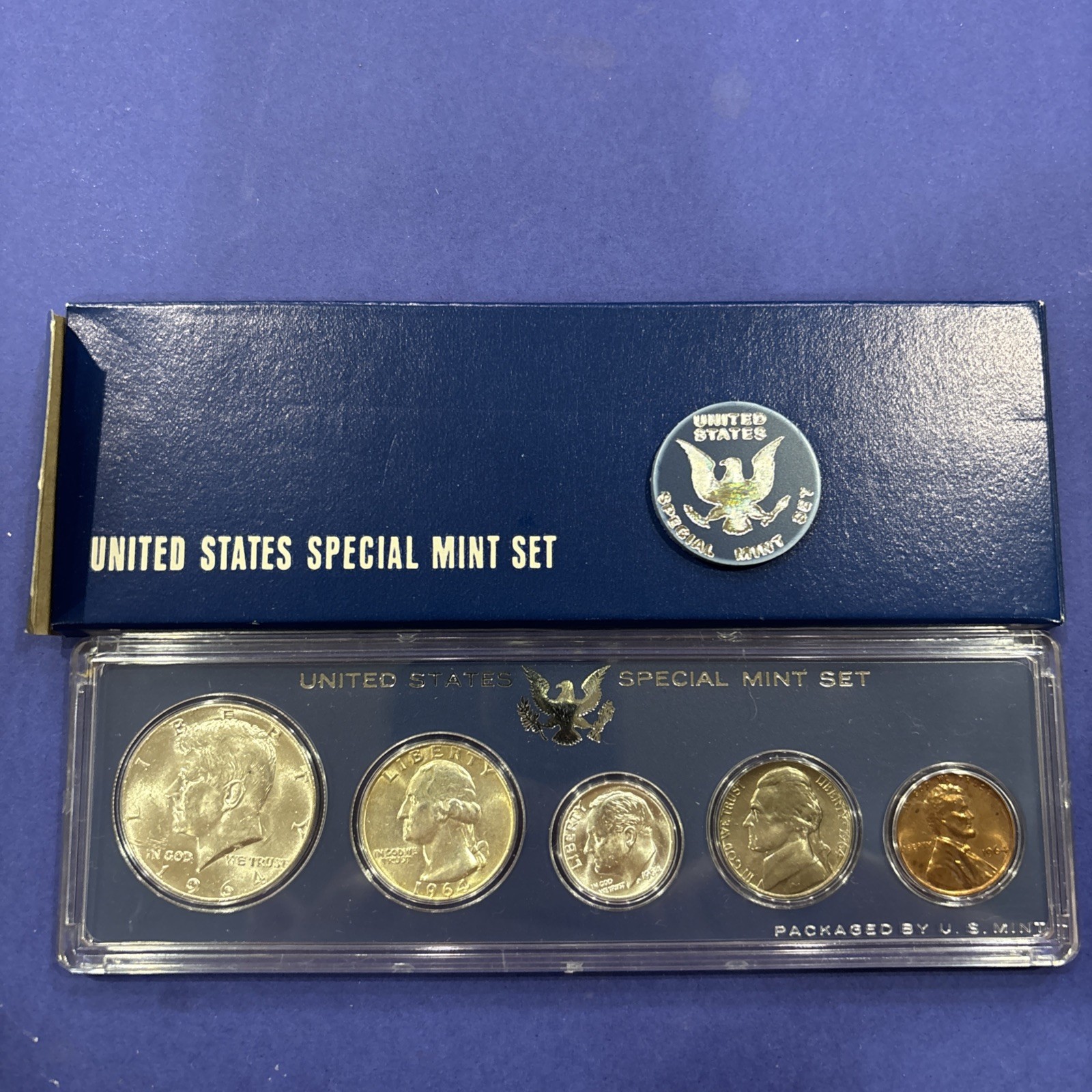 1964–P US MINT COIN SET 90% SILVER, UNCIRCULATED, CASE + Box  not sms Coins