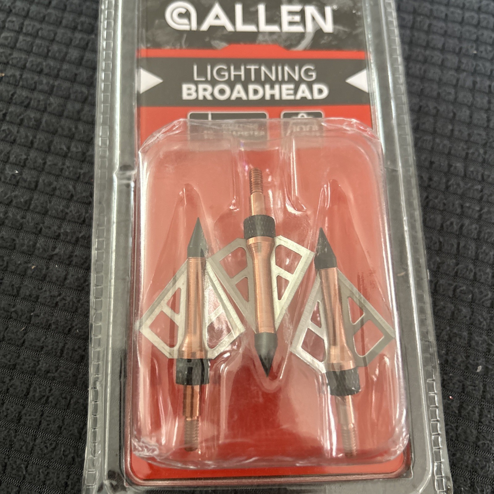 ALLEN LIGHTNING BROADHEAD 100-GRAIN 1-1/16" CUTTING DIAMETER 3 PACK NEW