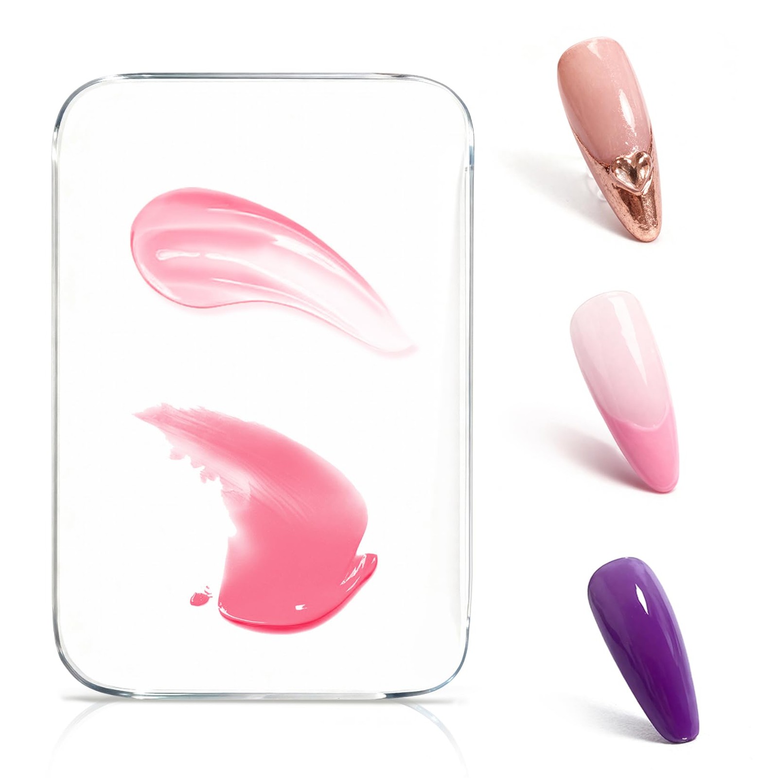 RAQEHO Acrylic Nail Art Palette - Transparent Gel 1 Count (Pack of 1)