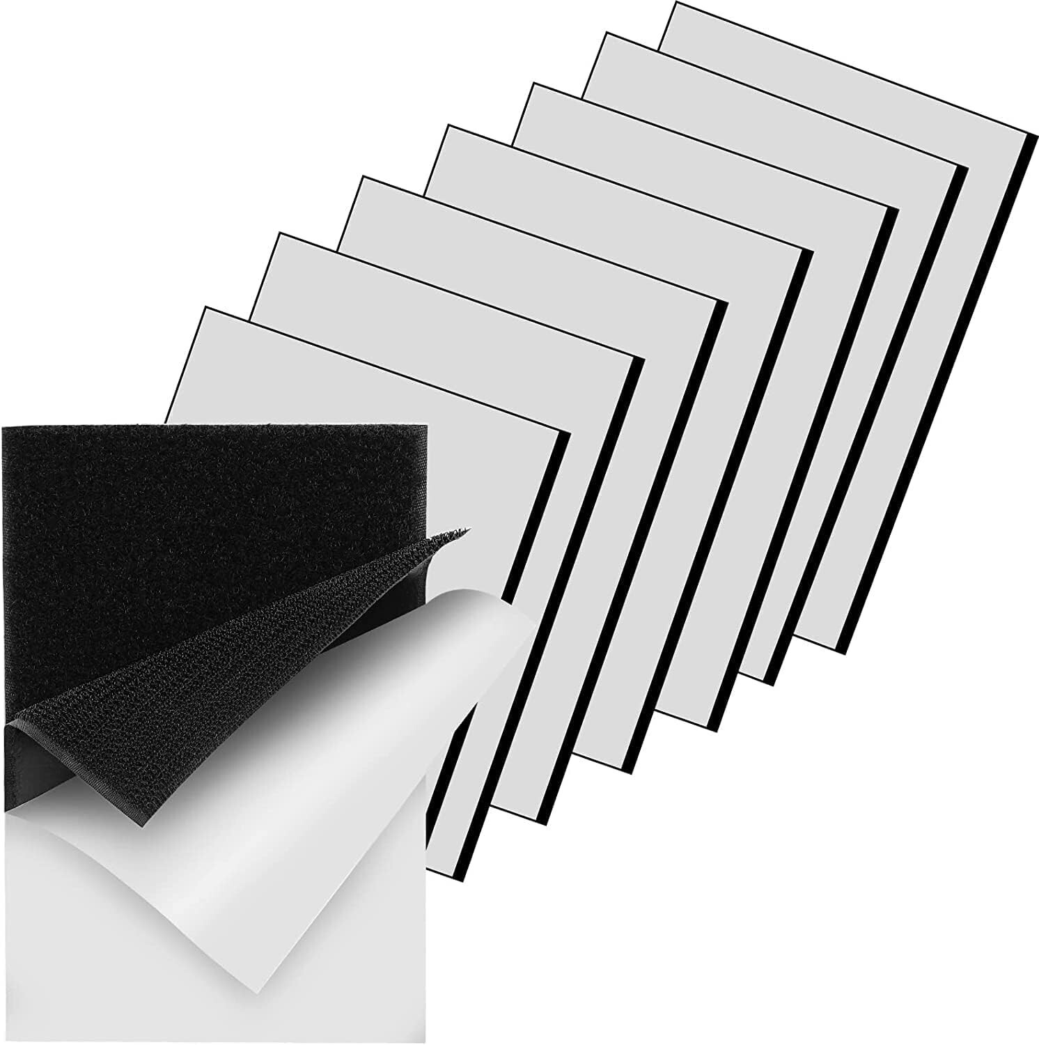 4X6 Inch Hook and Loop Strips, Heavy Duty Tape Strong Back 8 Sets, Industrial St