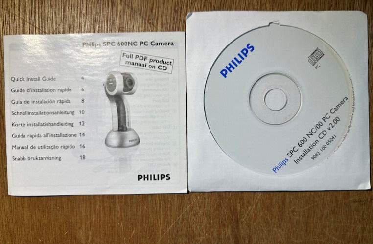 Philips Web Cam Camera Video Chatting Gaming SPC600NC