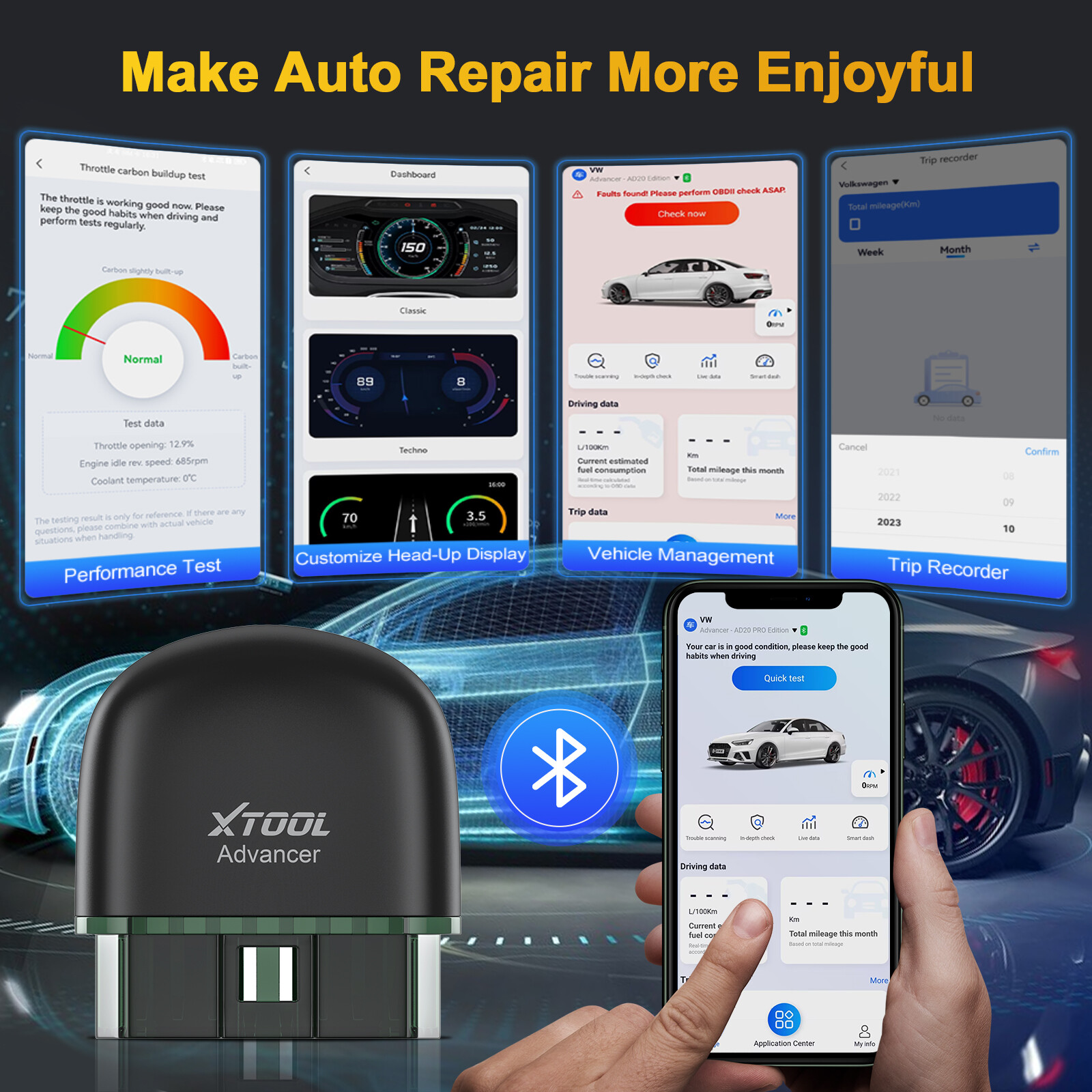 XTOOL AD20 Diagnostic OBD2 Scanner Diagnostic Tool Read/Erase Fault Codes