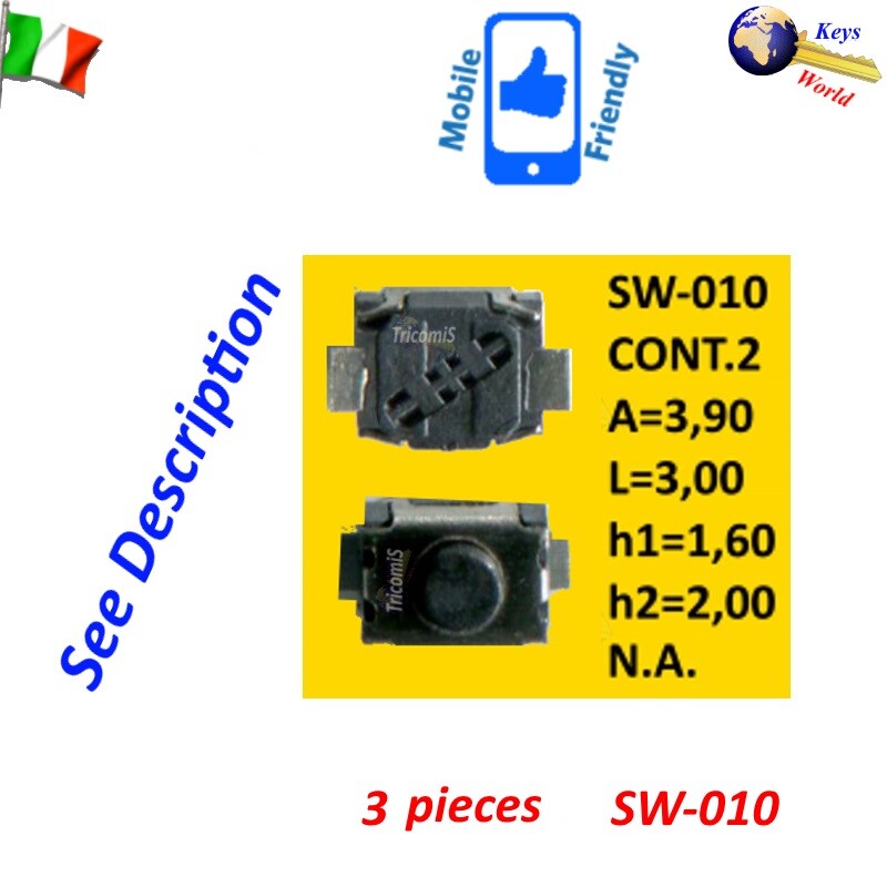 Replacement switch SW-010 for Shell Case Cover 3 Pieces