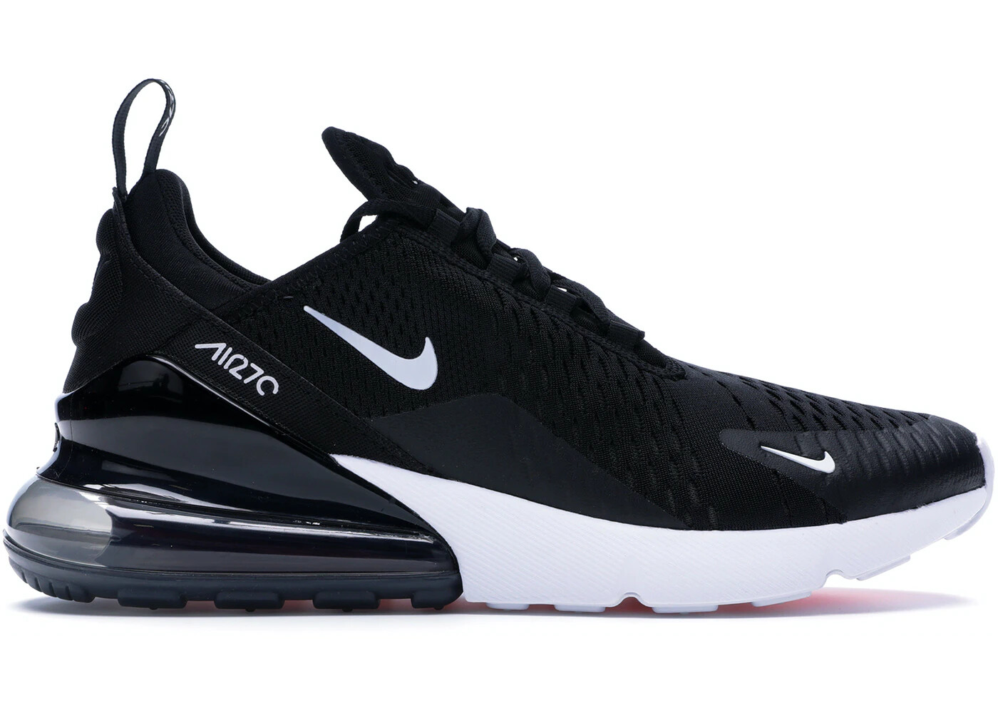 Nike Air Max 270 Black Anthracite Solar Red White AH8050-002 sz 10 Men's