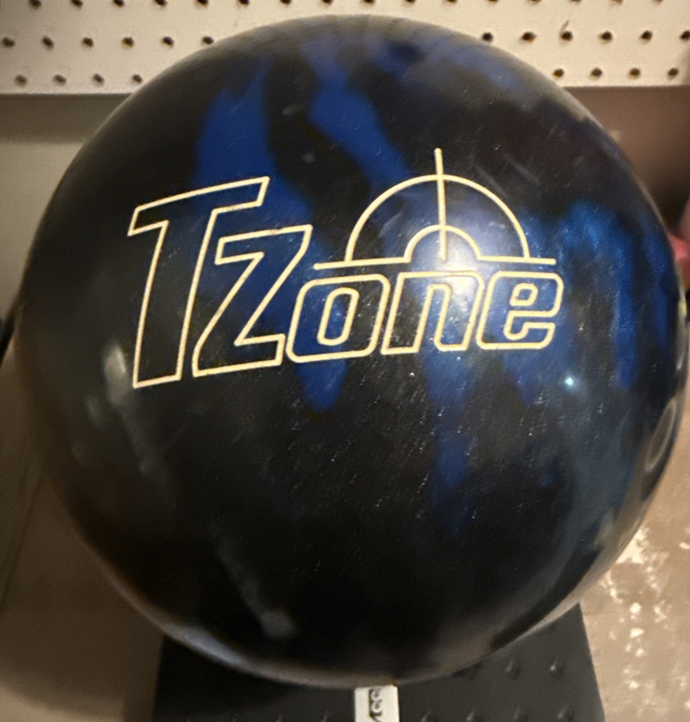 Brunswick T-Zone Light Blue Marble Bowling Ball - 15 LBS (Drilled RH) 2 Finger