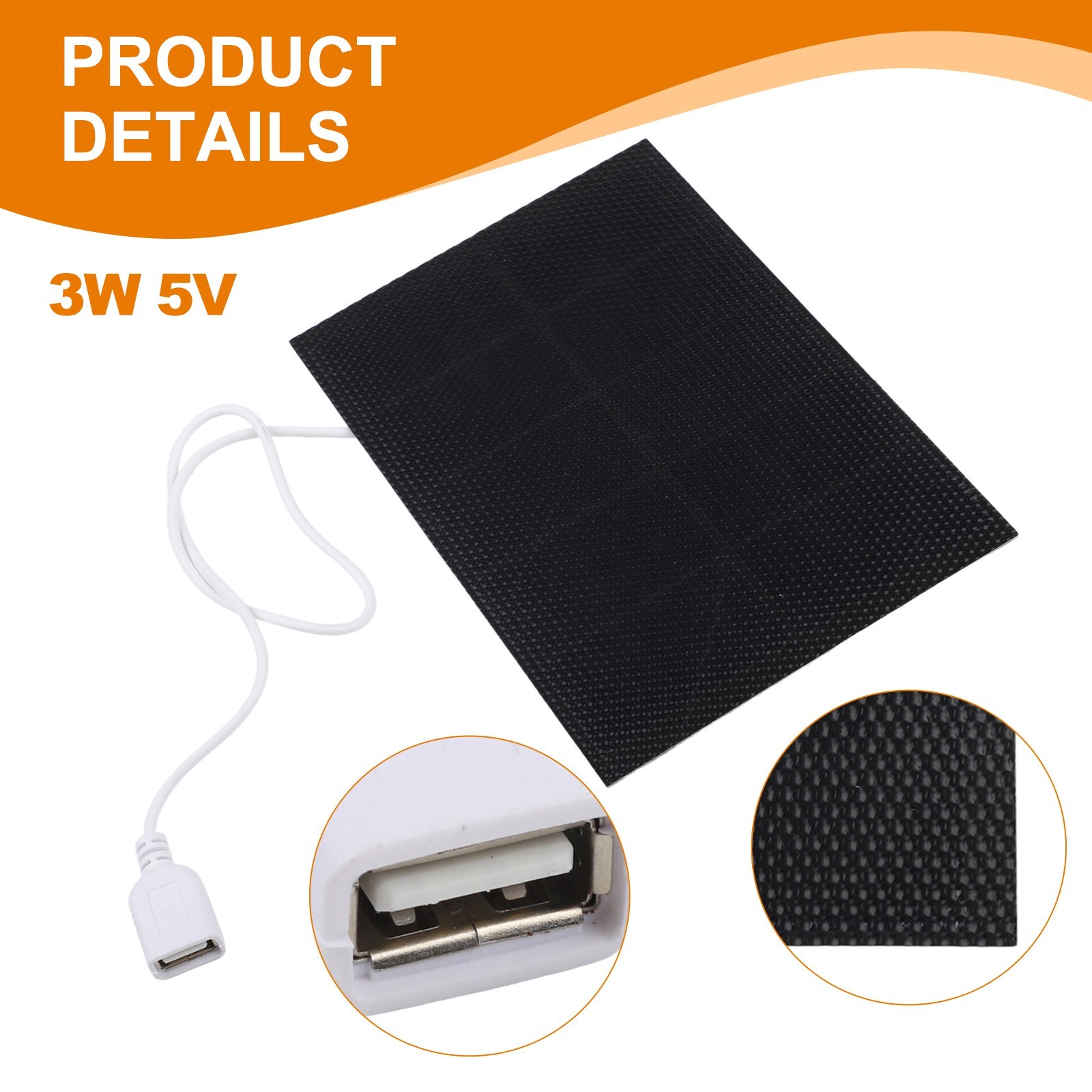 Efficient Energy Solar Panel 3W 5V for Home and For Garden Lighting Solutions