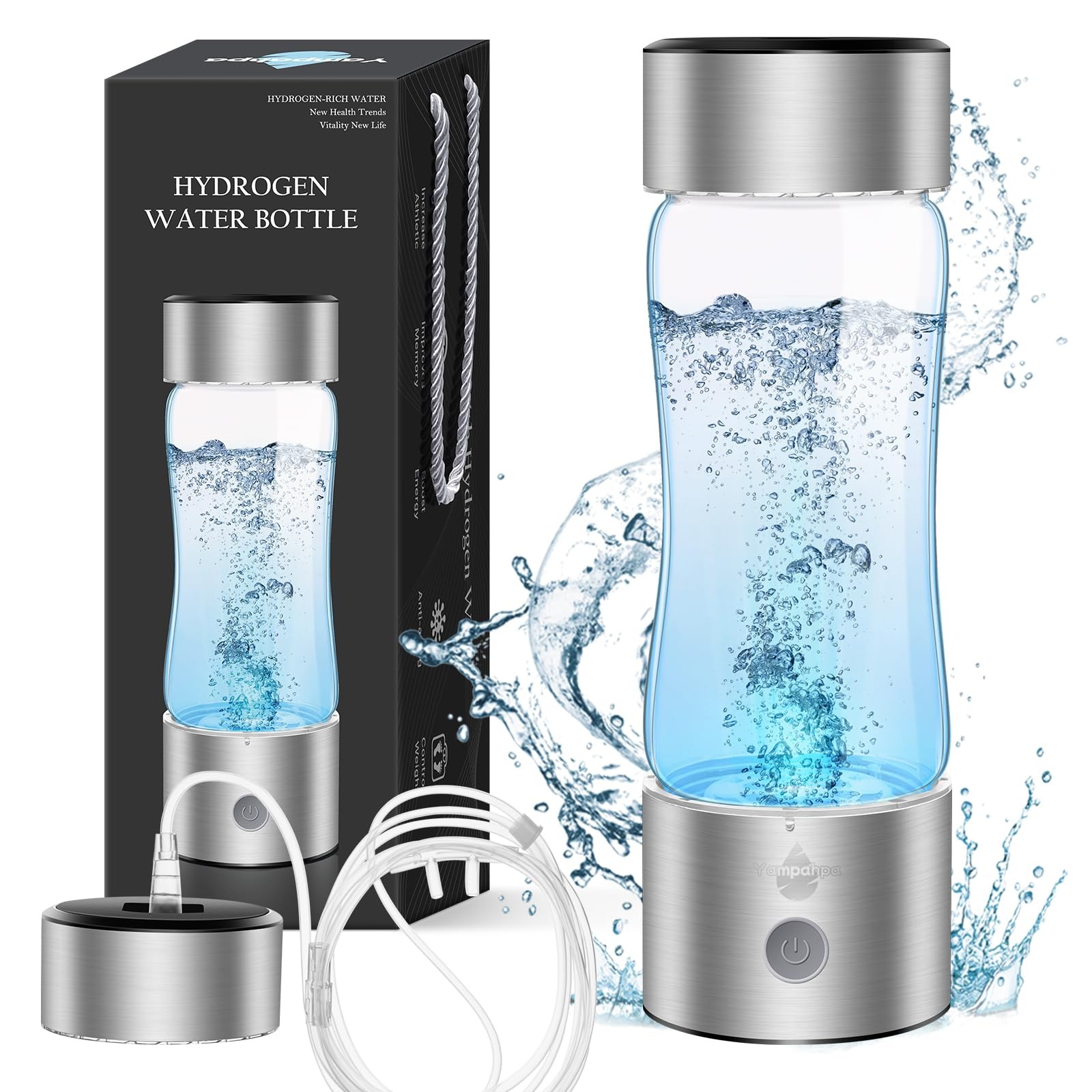 2026 Upgraded Hydrogen Water Bottle, 2400 Hydrogen Water Bottle Generator, Hy...
