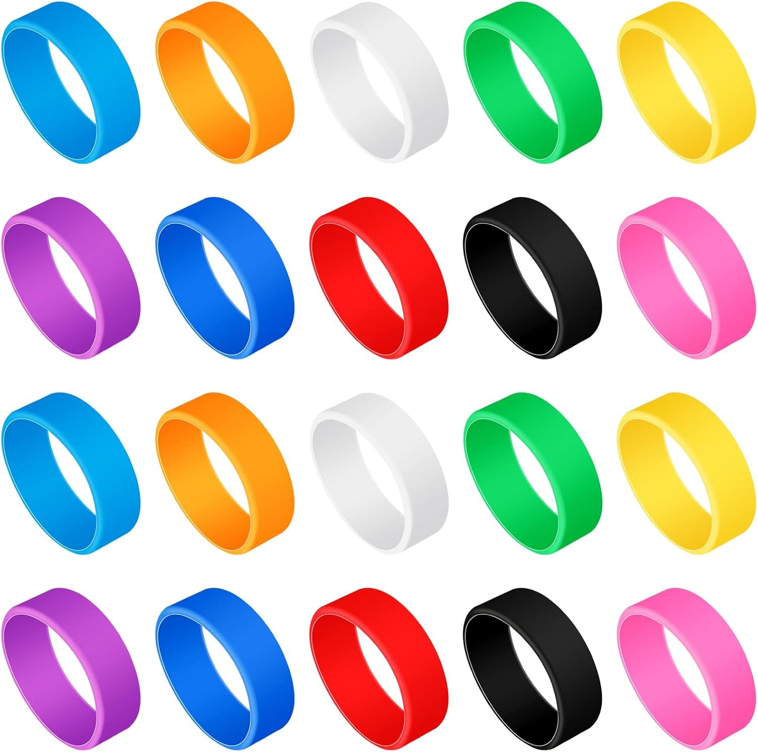 Black, Green, Red, Yellow, Orange, Light Blue, Dark White, Pink, Purple
