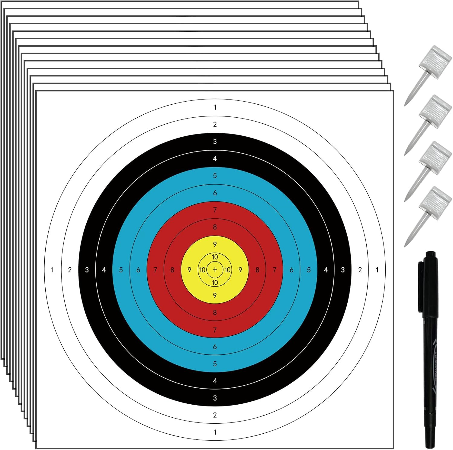 Archery Targets Paper for Backyard,30Pcs Bow Arrow Targets for Hunting & Archery