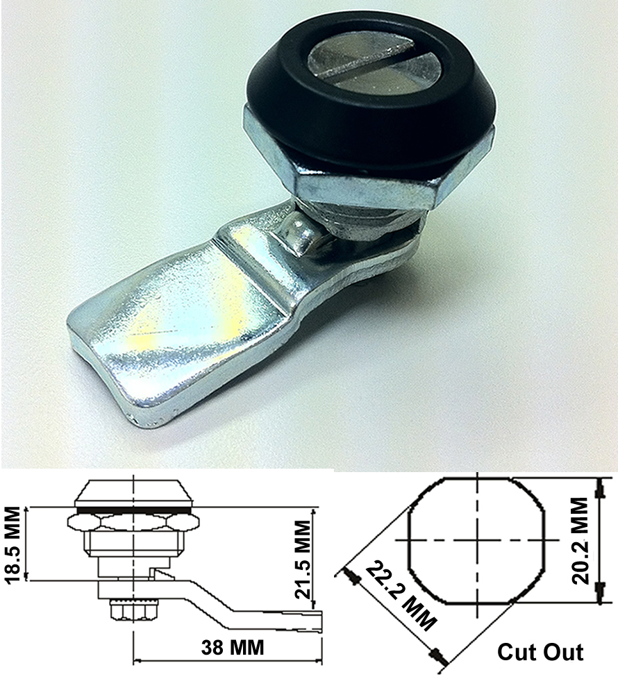 Quarter Turn Lock (For Enclosures, HVAC, Generators, Boxes, Cabins, etc)