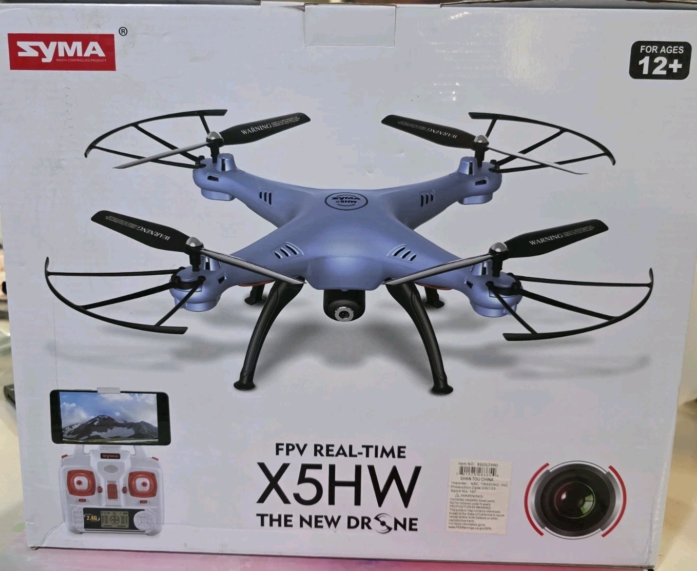 Syma X5HW FPV Drone w/ Camera Open Box Tested Working RC Quadcopter 2.4G