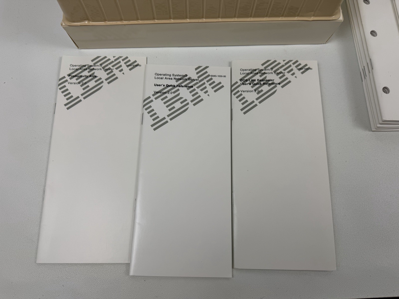 Vtg Rare IBM OS/2 Lan Server Version 2.0 Entry 3.5" Floppy Disks & References