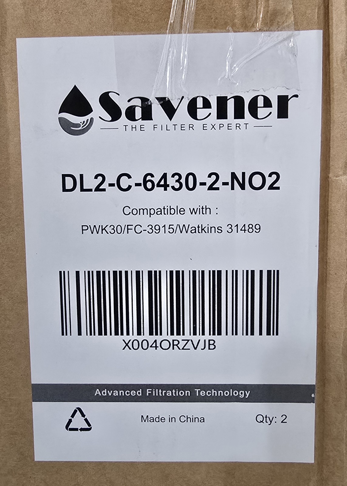 Savener DL2-C-6430-2-NO2 PWK30 FC-3915 Watkins 31489 Spa Filters Lot Of  2