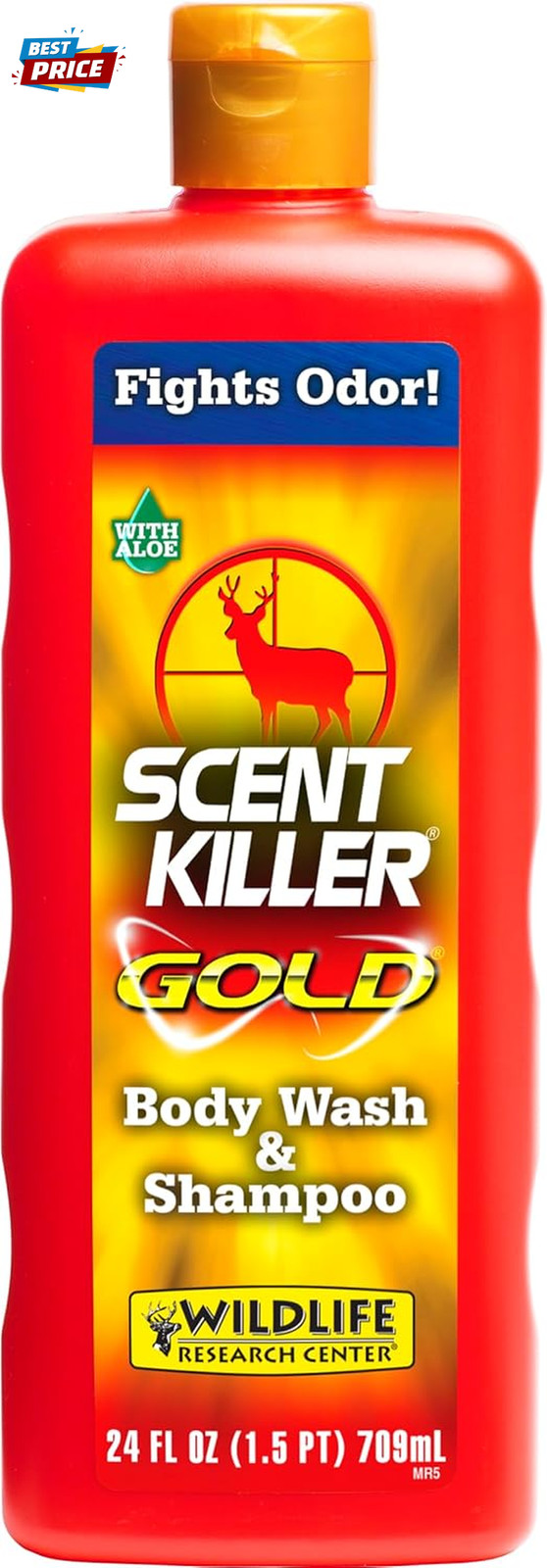 Wildlife Research Scent Killer Gold 1241 Gold Body Wash and Shampoo, 24 Ounce