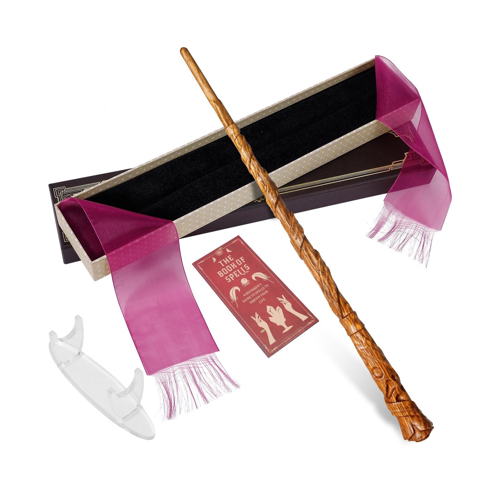 Wooden Wizard Magic Wand Hand Carved Wood Witch Wand for Kids C... Fast USA SHIP