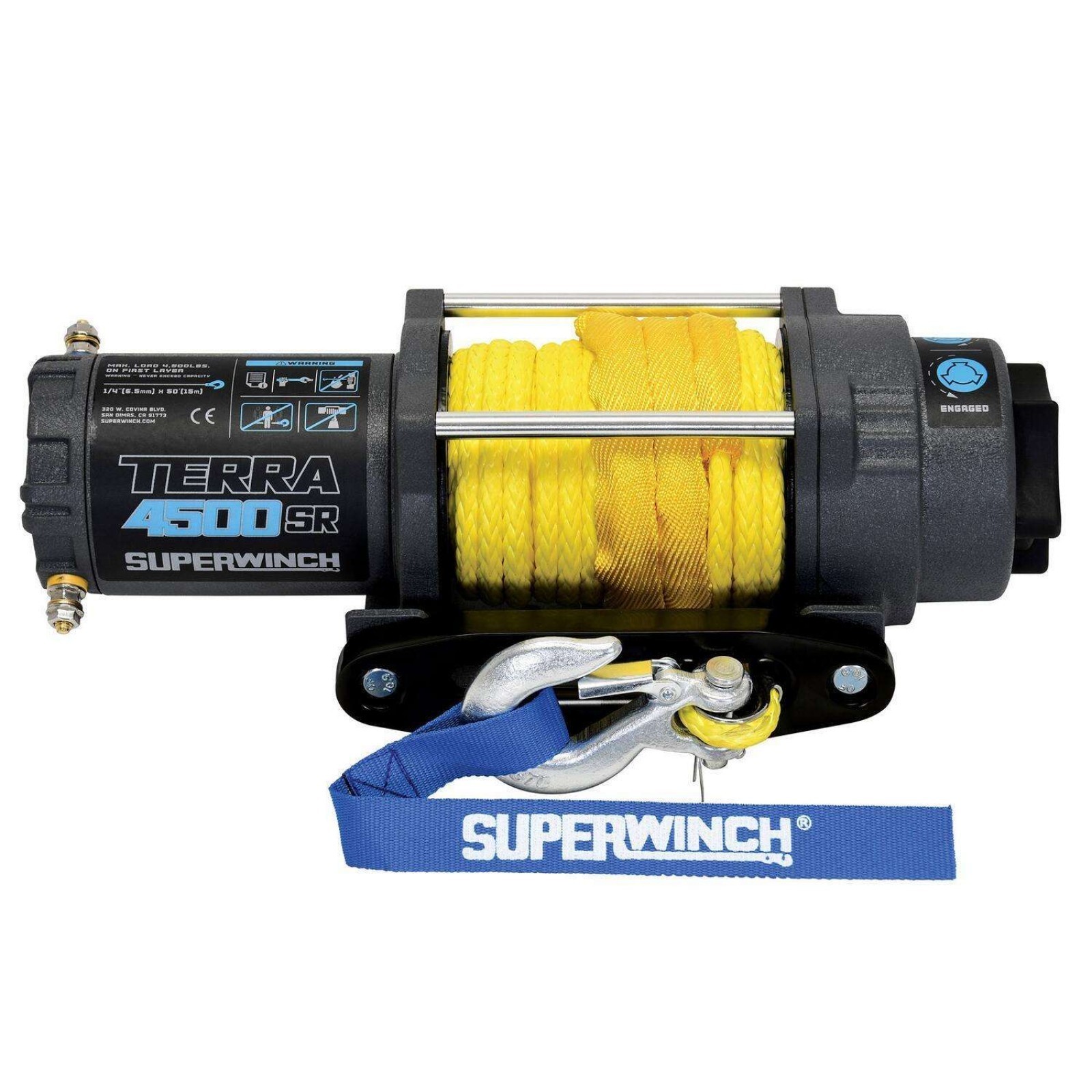 Superwinch 1145270 Terra 4500SR Powersports 4500lb 12V DC Winch w/Synthetic Rope
