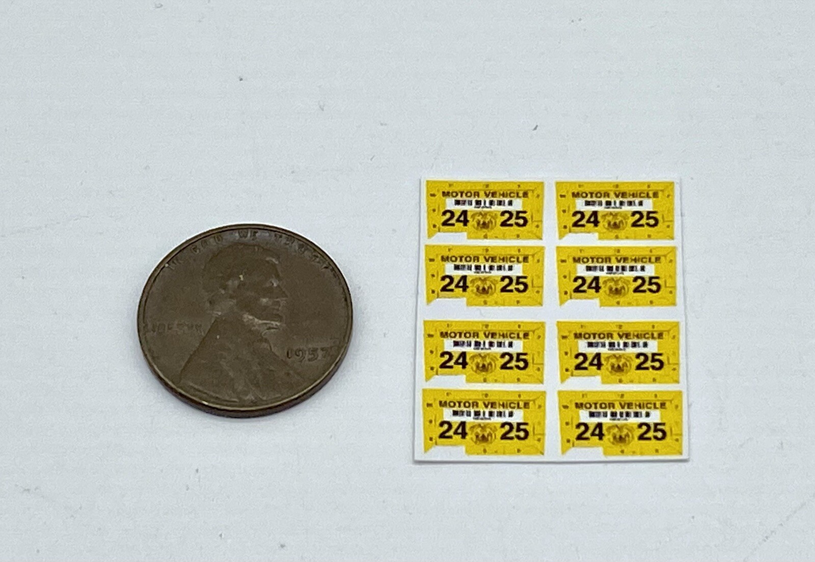 1/10 scale Miniature Maine Inspection decals for your r/c or Toy cars & trucks