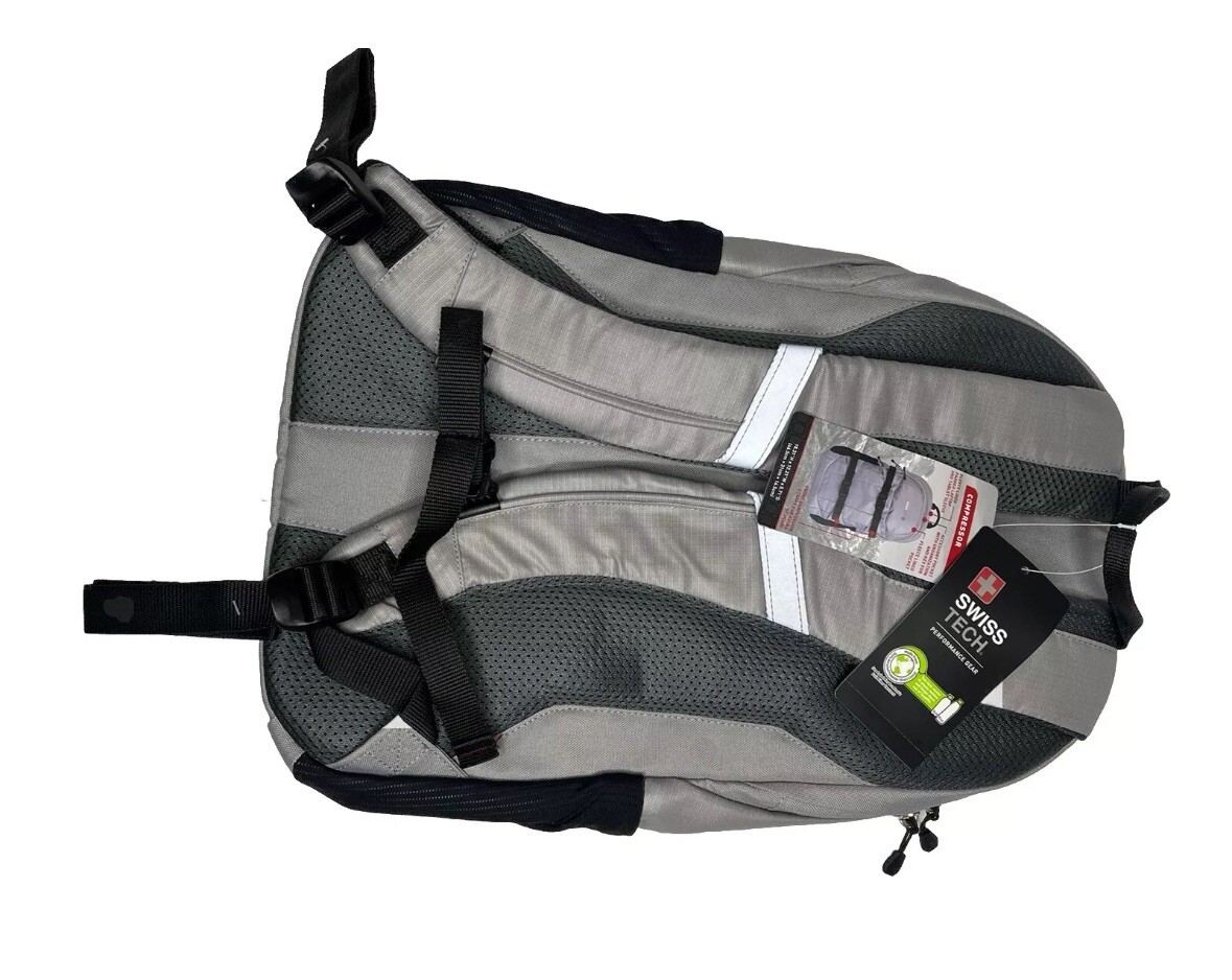 Swiss Tech Unixes 20 Liters Compressor Backpack For School Or Work Grey New